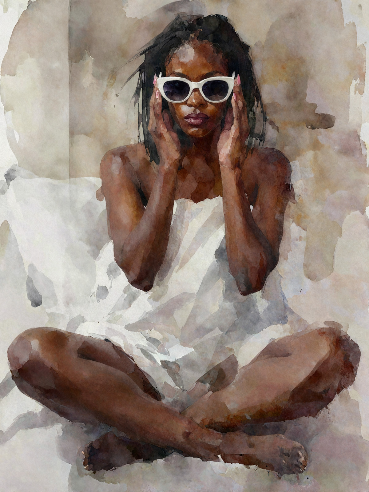 206-1908-dunkelhaeutiges-Maedchen-mit Brille-im-Bett-artprint-individuelle-groessen.jpg